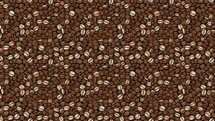 Background of coffee beans (Generative AI)