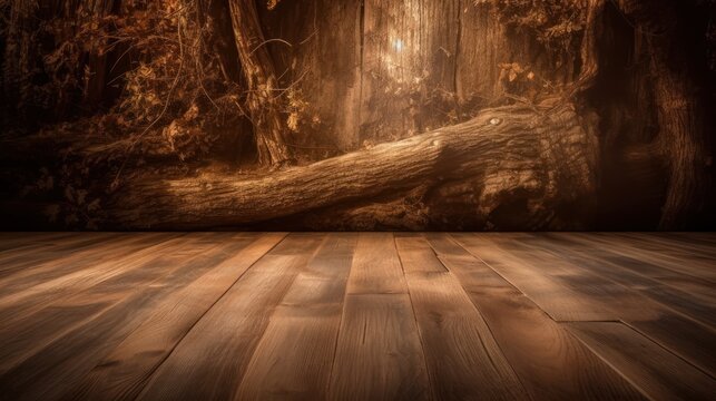 room with wooden floor HD 8K wallpaper Stock Photographic Image