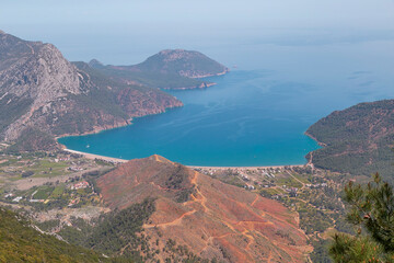 Suluada Island coastal view on the Mediterranean Sea. Antalya, Turkey
