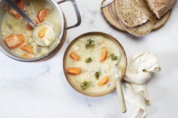 Japanese cream stew is a winter warmer, combining chicken and root vegetables with a savoury cream based sauce