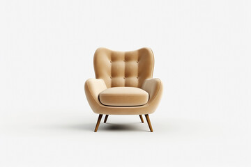 minimal white arm chair