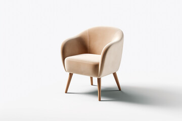Fototapeta premium minimal white arm chair