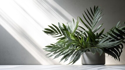 Tropical plant background, generative ai