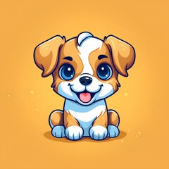 Character logo of a dog. Generative AI