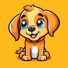Fototapeta na wymiar Character logo of a dog. Generative AI