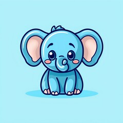 Character logo of a elephant. Generative AI