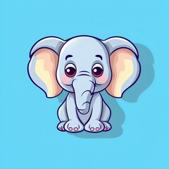 Obraz premium Character logo of a elephant. Generative AI