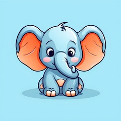 Obraz premium Character logo of a elephant. Generative AI