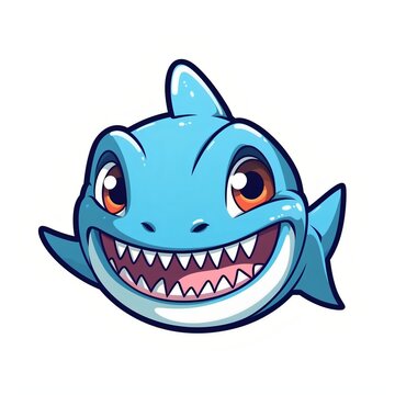 Character logo of a shark. Generative AI