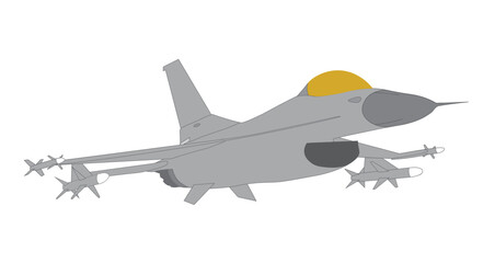 Modern Jet fighter detailed vector with colors