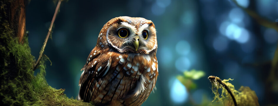 owl in the forest, AI generated