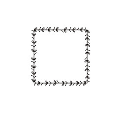 Hand drawn floral frame