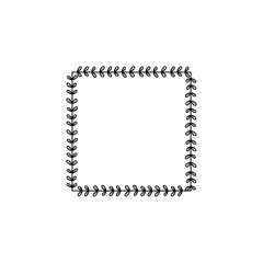 Hand drawn floral frame