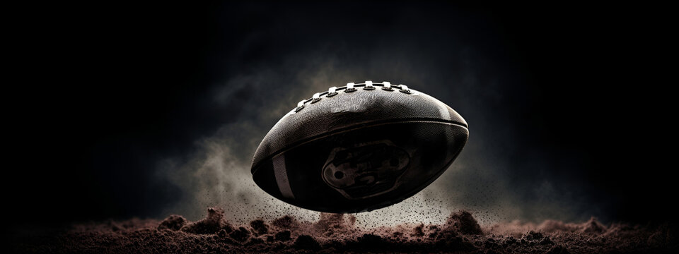 baseball ball on the background of the french flag baseball american football advertising banner on dark background space for text ball player runs game France generative ai 