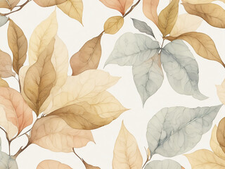  Background Brown with leaves.Watercolor.AI