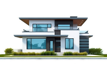 front view of a modern house