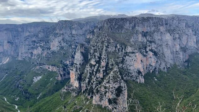View of the Vikos Gorge, the deepest gorge in Europe, Epirus, Greece