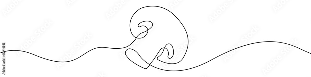 Poster mushroom icon line continuous drawing vector. one line champignon vector background. half a mushroom