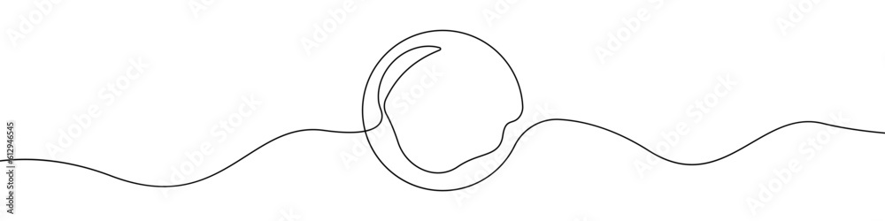 Poster soap bubble icon line continuous drawing vector. one line bubble vector background. bubble icon. con