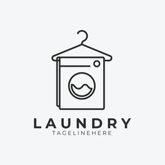 Laundry logo , Washing Machine, Laundry Washer, vector illustration