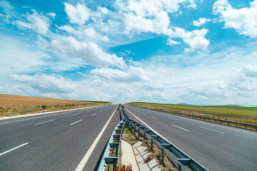 cloudy view from asphalt road.  Turkey