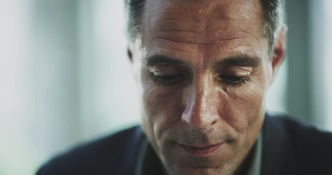 Fear, headache and man CEO fail in business due to debt, risk and mistake feeling tired or pain in a company. Anxiety, sad and mature businessman with stress or migraine in an office in a workplace - Powered by Adobe