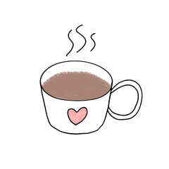 cup of coffee with heart