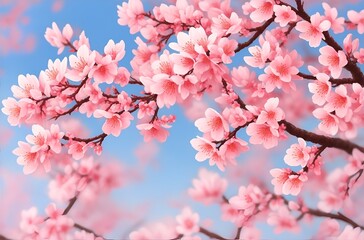 Obraz premium Sakura blossom oil painting art.