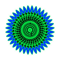 Sunflowers in Vivid Blue Petals and Green Pollen