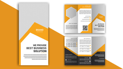 Trifold brochure design template 