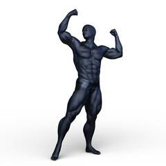 ポーズをとる男性