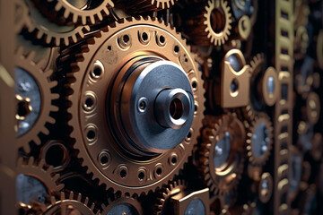 Complexity and elegance of a keyhole's internal mechanism, Generated with AI