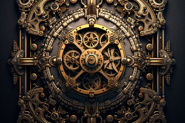 Fototapeta na wymiar Complexity and elegance of a keyhole's internal mechanism, Generated with AI
