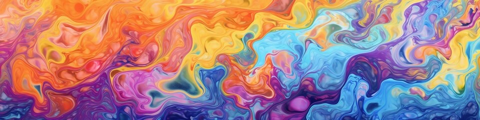 Painting in oil. a backdrop of abstract color. Impressionistic-style abstraction. Contemporary surrealism artwork. Good for wall d&eacute;cor as a poster. bizarre design. Generative Ai.