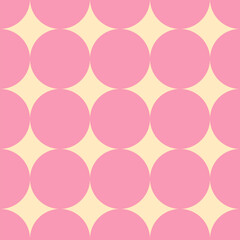 Abstract Circles Geometric Retro Seamless Pattern