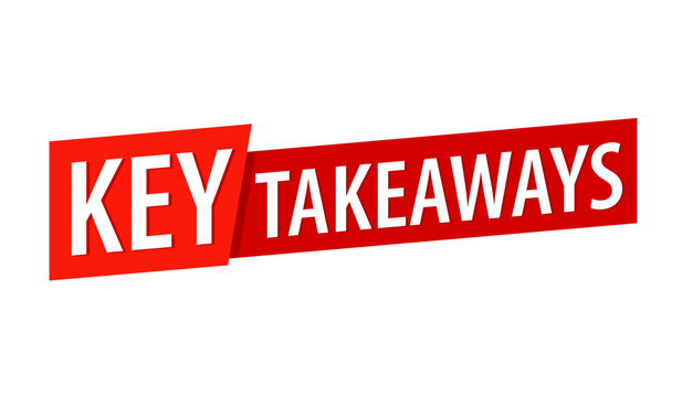 Key takeaways take home message. Clipart image isolated on white background