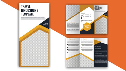 Travel trifold brochure design 