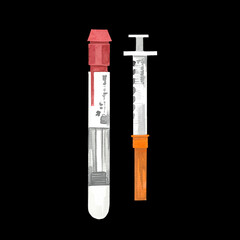 IVF injections, syringe pen with hormones, medicines, syringes hand-drawn in watercolor