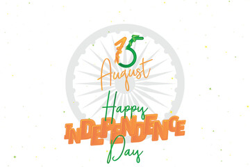 Banner India Independence Day. 15 th of August. Flat Vector illustration EPS10