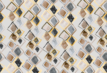 Rug seamless texture with ethnic pattern, fabric texture, grunge background, boho style pattern, patchwork, 3d illustration