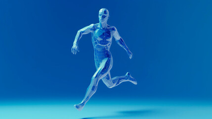 Fototapeta na wymiar 3d rendered illustration of a human anatomy. Generative Ai. 