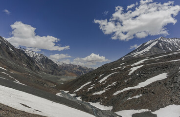 Fototapeta na wymiar Ladakh is a high plateau in India, bordering the Himalayas and the Karakorum.