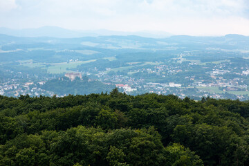 View on the lower Austria landscape near Vienna and Neulengbach at the summer