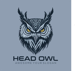 Vector colorful owl logo template