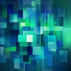 Overlapping Neon Squares Abstract Wallpaper