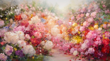 A colorful floral background
