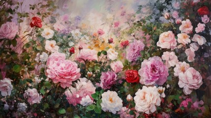 Obraz na płótnie Canvas A colorful floral background