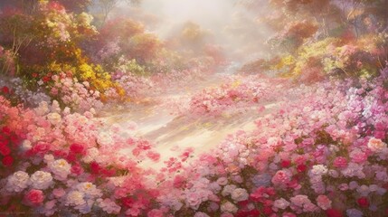 Fototapeta na wymiar A colorful floral background
