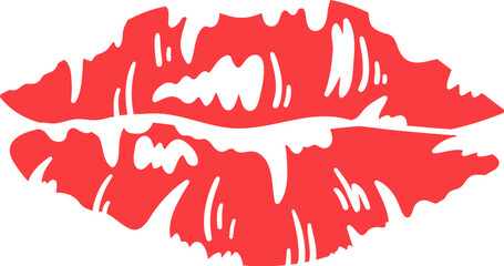 Fototapeta premium Lipstick Kiss Print