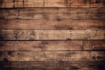 Naklejka na ściany i meble close up of a wooden plank wall with visible textures and patterns. Generative AI